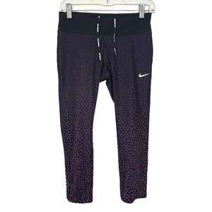 Nike Dri-Fit Running Purple Cropped Leggings - Women’s S